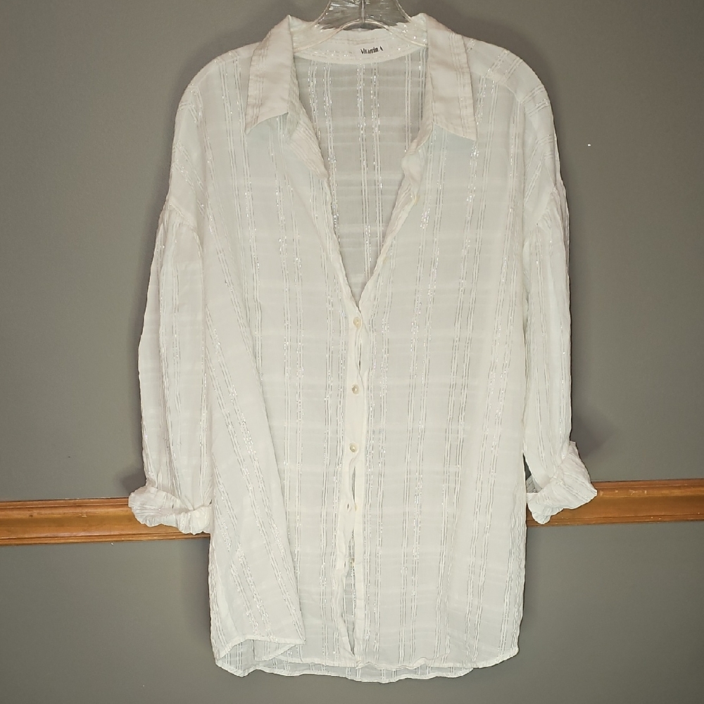 Vitamin A Women's White Button Down Shirt